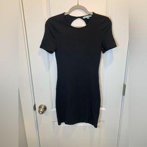 Pink Lily Ribbed Bodycon Dress